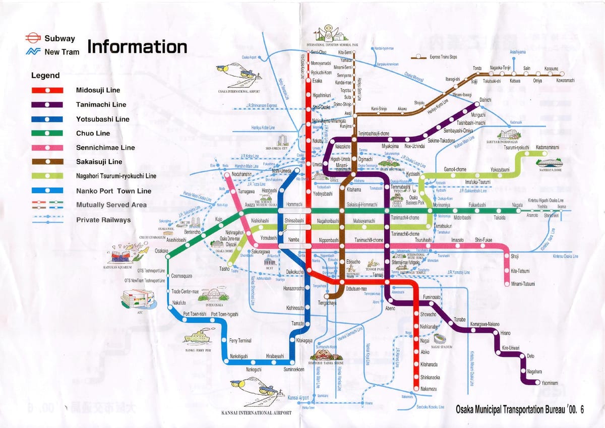 hirošime metro mapu